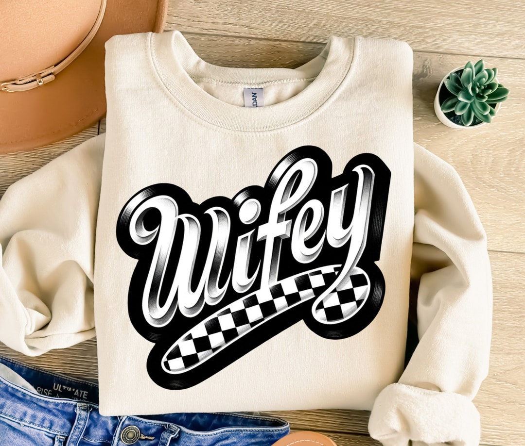 Wifey Png, Wife Png, Retro Png, Checkered Png, Trendy Png, Wifey ...