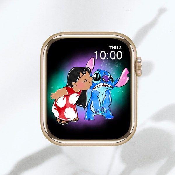 Lilo & Stitch Apple Watch Wallpaper / Lilo and Stitch Smart Watch Background / Smart Watch Face / Digital Download / Stitch Lock Screen