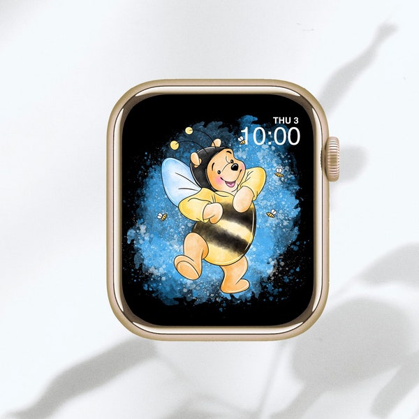 Pooh Bearr Apple Watch Wallpaper / Pooh Bearr Smart Watch Background / Apple Watch Face / Digital Download / Pooh Cartoon Wallpaper