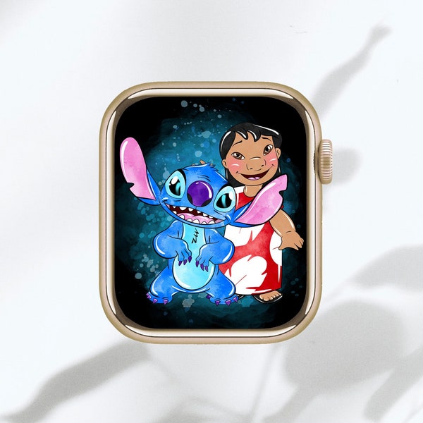 Lilo & Stitch Apple Watch Wallpaper / Lilo and Stitch Smart Watch Background / Smart Watch Face / Digital Download / Stitch Lock Screen