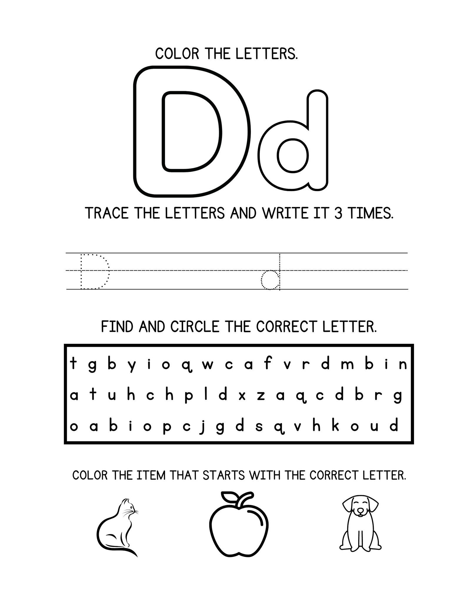 My Big Printable Alphabet Book Color the Letters of the Alphabet