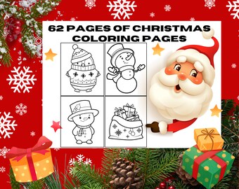 62 pagine stampabili di Natale da colorare | Disegni da colorare di Natale | Per tutte le età.