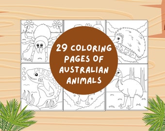 29 lustige und neugierige druckbare Tiere Australiens | Tiere zum Ausmalen | Tiere Australiens| Tiere ausmalen.