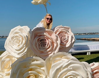 10 Meters of White Foamiran EVA foam 2mm for Giant Flowers