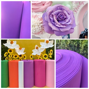 12 m Purple Foamiran EVA foam 2mm for crafting Giant Flowers