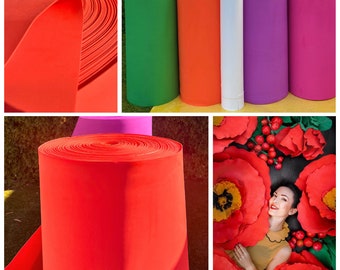 Espuma EVA Foamiran rojo-naranja de 2 mm para elaborar flores gigantes