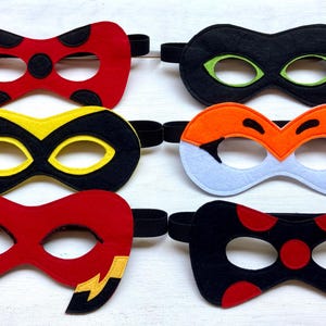 Ladybug and Cat | Handmade Felt Party Masks | Birthday Party, Halloween