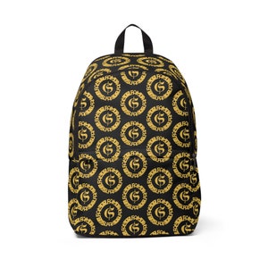 Sa&#39;El Logo-Print Black Gold Bag