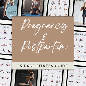 Pregnancy/postpartum Workout Guide Cheatsheet - Quick and Effective Exercises for Expecting Moms