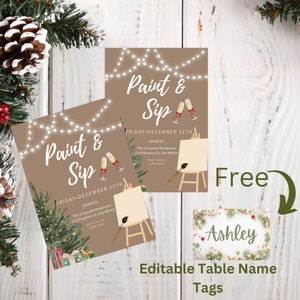 ペイント＆シップでクリスマスをお祝いしましょう：デジタルクリスマス招待状！
