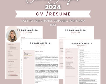CV de belleza esteticista, currículum vitae moderno, plantilla de estilista y maquillador, portafolio profesional