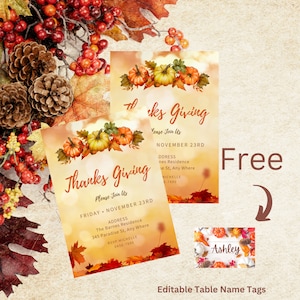 Thanks Giving Celebration Invitation