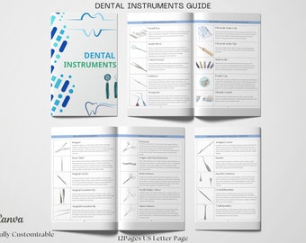 Comprehensive Guide to Dental Instruments, Dental Student, Dental Assisting Handbook, Dental Template, Dental Student Instrument Kit