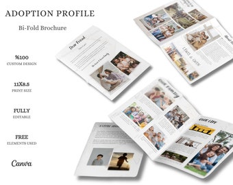 Adoption Profile Brochure Template,Adoption Profile Brochure Template, Bi-Fold Brochure Template, Digital Adoption Profile, Adoption Profile