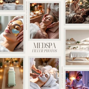 Medspa Filler Stock Photos | Aesthetic Skincare Clinic Images | Beauty Branding Content | Social Media Marketing Bundle