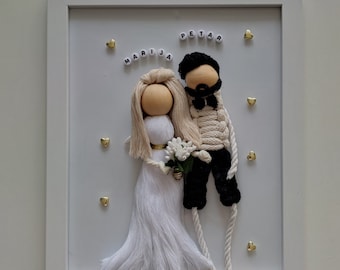 Personalized Macrame Dolls: Custom Gifts for Couples and Wedding Gifts