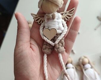 Macrame doll, Macrame angel, Guardian angel