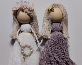 Macrame doll for Holy Communion