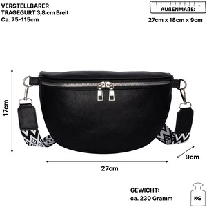 Bauchtasche Umhängetasche Crossbody-Bag Hüfttasche Kunstleder Italy-Design Bild 2