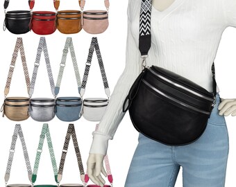 Bauchtasche Umhängetasche Crossbody-Bag Hüfttasche Kunstleder Italy-Design