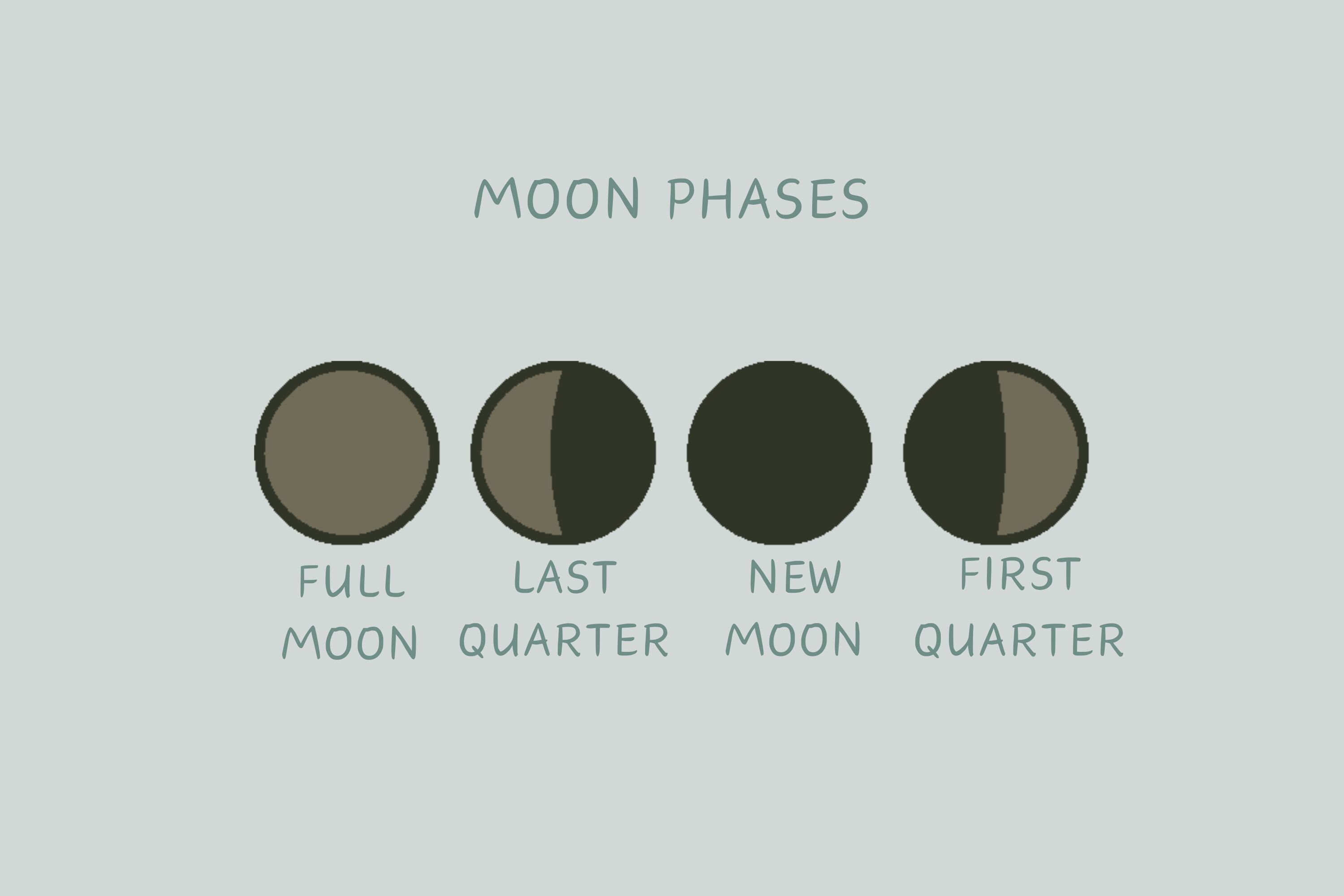 Printable Lunar Calendar Full Moon Calendar 2024 Moon Phases Etsy