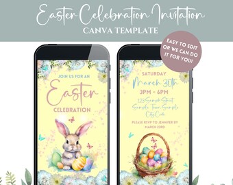 Easter Party Invitation | Easter Celebration Video Invitation | Egg Hunt Invitation | Easter Phone Invitation | Easter Mobile Invitation |