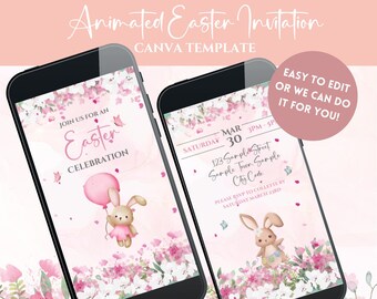 Easter Party Invitation | Easter Celebration Video Invitation | Egg Hunt Invitation | Easter Phone Invitation | Easter Mobile Invitation |