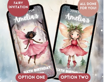 Fairy Invitation, Fairy Invite, Animated Invitation, Birthday Video Invite, Digital Birthday Invite, Birthday Party Video Invite, Fairies
