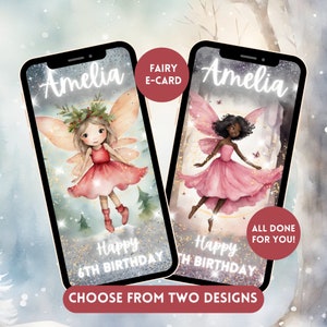 Fairy Birthday Card Video, Digital Birthday Card, Phone Birthday Card, Video Birthday Card, Birthday E-Card, Personalised Birthday Card