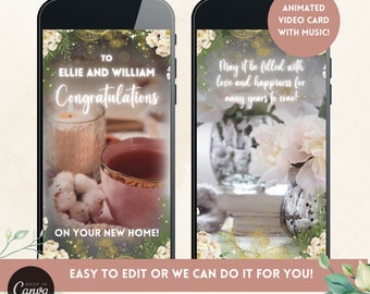 New Home Video Card, Personalised New Home Card, Moving House Card, Housewarming Card, New House Greetings Card, New Home Congratulations