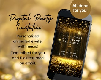 Personalised Video Party Invitation | New Years Invitation | Engagement Invitation | Personalised | Video Party Invitation | Christmas |