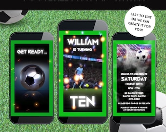 Football Birthday Party Invitation, Football Birthday Invitation, Soccer Party Invitation, Football Video Invitation, Animated Invitation
