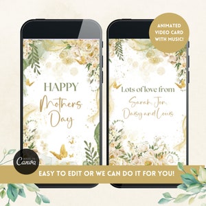 Tarjeta de video del Día de las Madres / Tarjeta Digital del Día de las Madres / Tarjeta personalizada del Día de las Madres / Día de las Madres / Tarjeta del Día de las Madres / Feliz Día de las Madres