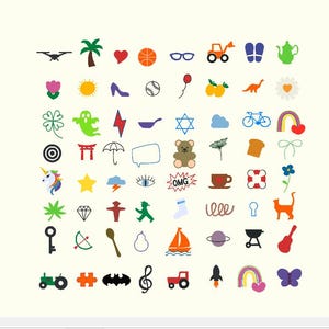 3) Extra-Mini 1-3 cm Mega Set Minis Embroidery File for Embroidery Machines: 64 Motifs