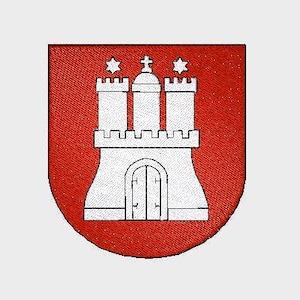 ハンブルクの紋章刺繍ファイル（8サイズ）ブレーメンの紋章刺繍機用