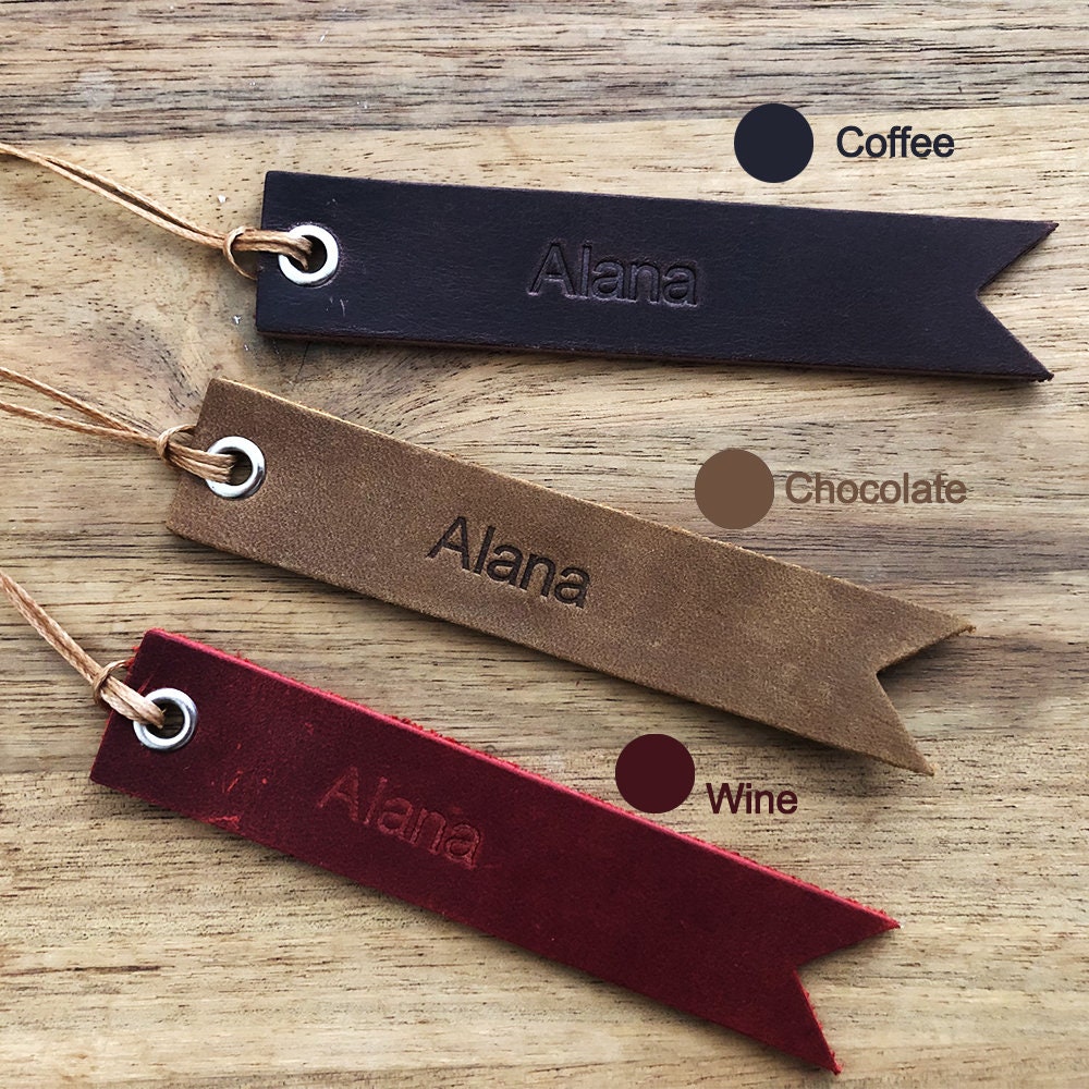 Personalized Leather Bookmark, Custom Leather Bookmarks, Customized