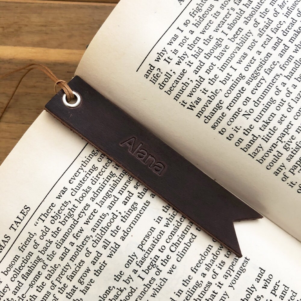 Personalized Leather Bookmark, Custom Leather Bookmarks, Customized