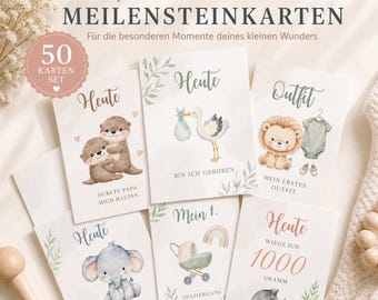Premature Baby Milestone Cards, 50 Pieces, Baby Milestones for Premature Babies | Early Miracle | Gift for Newborns