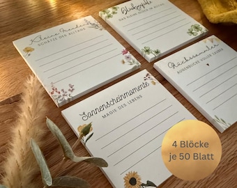 Mindfulness pad set of 4, moments of sunshine, moments of happiness, gratitude journal, mindfulness pad, gift for any occasion, notepad