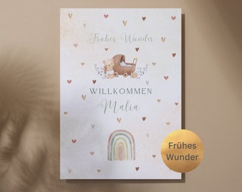 Premature baby cards, early miracle, DIN A6, premature baby diary, encouragement cards, courage cards, 250g paper, baby cards, little miracle