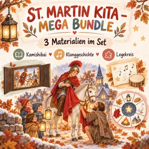 St. Martin's Daycare Mega Bundle PDF | Kamishibai Ljudberättelsecirkeltid | Morgoncirkel för dagis | Mall för pedagogmaterial för barnrum