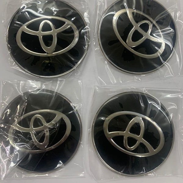 thumbnail image 2 of 4 Pack Black Dome Wheel Center Cap Decal Stickers, 65mm / 2.55 Inch, Aluminum Emblem Overlay For Ford Hub Caps 2 of 5