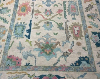 8x10 Modern Floor Oushak Rug, Hand Knotted Turkish weave with 100 percent Fine Newzealand Wool | Floor rug, Hall rug, Bedroom rug, ARS - 014