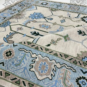 Muted Oushak Hand Knotted Rug 100 % Wool Rug Hall Rug, Bedroom Rug Luxury Rug Floor Rug | 8x10, 9x12, 10x14 ARS - 0567