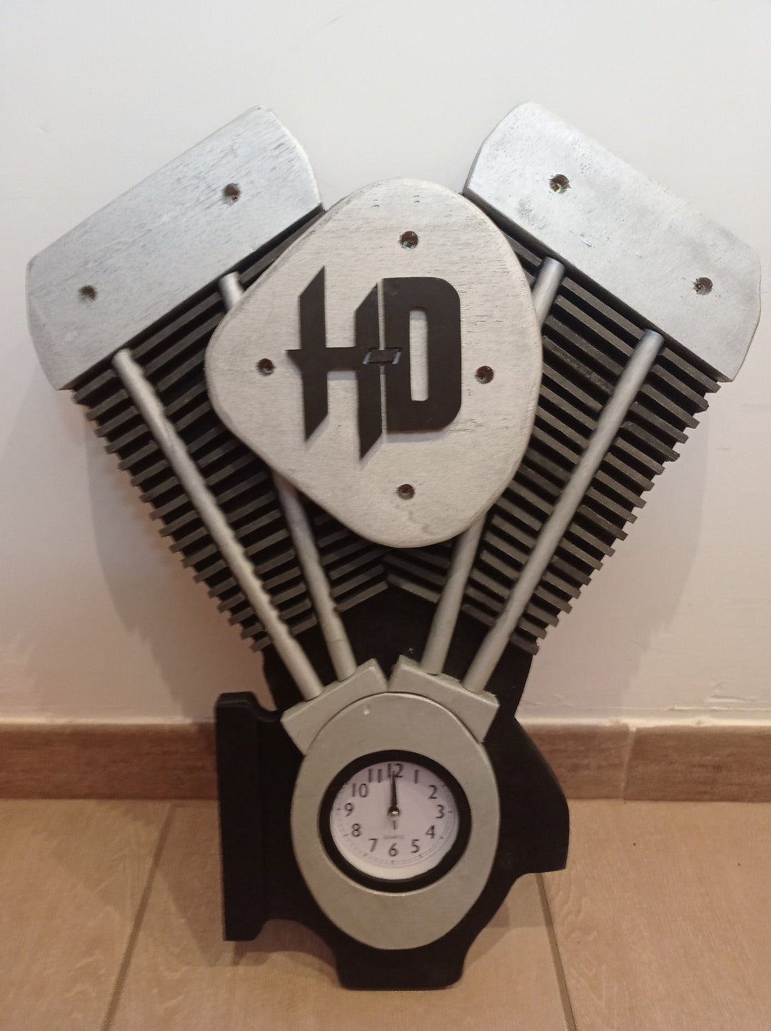 Harley Davidson Handmade Wooden Clock... Etsy