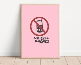 Póster de Gilmore Girl, Sin impresión de teléfonos móviles, Arte de pared retro, Estética de Rory Gilmore, Luke's Diner imprimible, Stars Hollow Merch, Regalo vintage