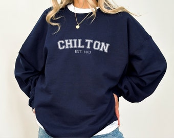 Chilton Sweatshirt, Gilmore Girl Shirt, Old School Sweater, Rory Gilmore Aesthetic, Fall Sweatshirt, Stars Hollow Merch, Retro Gift For Her