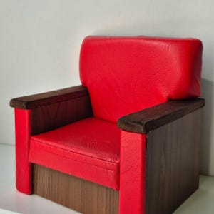 Miniature Armchair for Dolls (1:б Scale)- Handmade Furniture for Blythe, Barbie,and Similar Dolls