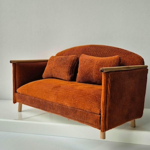 Handmade 1:6 Scale Doll Sofa