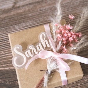Staffelpreise * Tischkärtchen / Platzkarte / Namensschild / Gastgeschenk aus Acryl / 3D Schriftzug / personalisiert